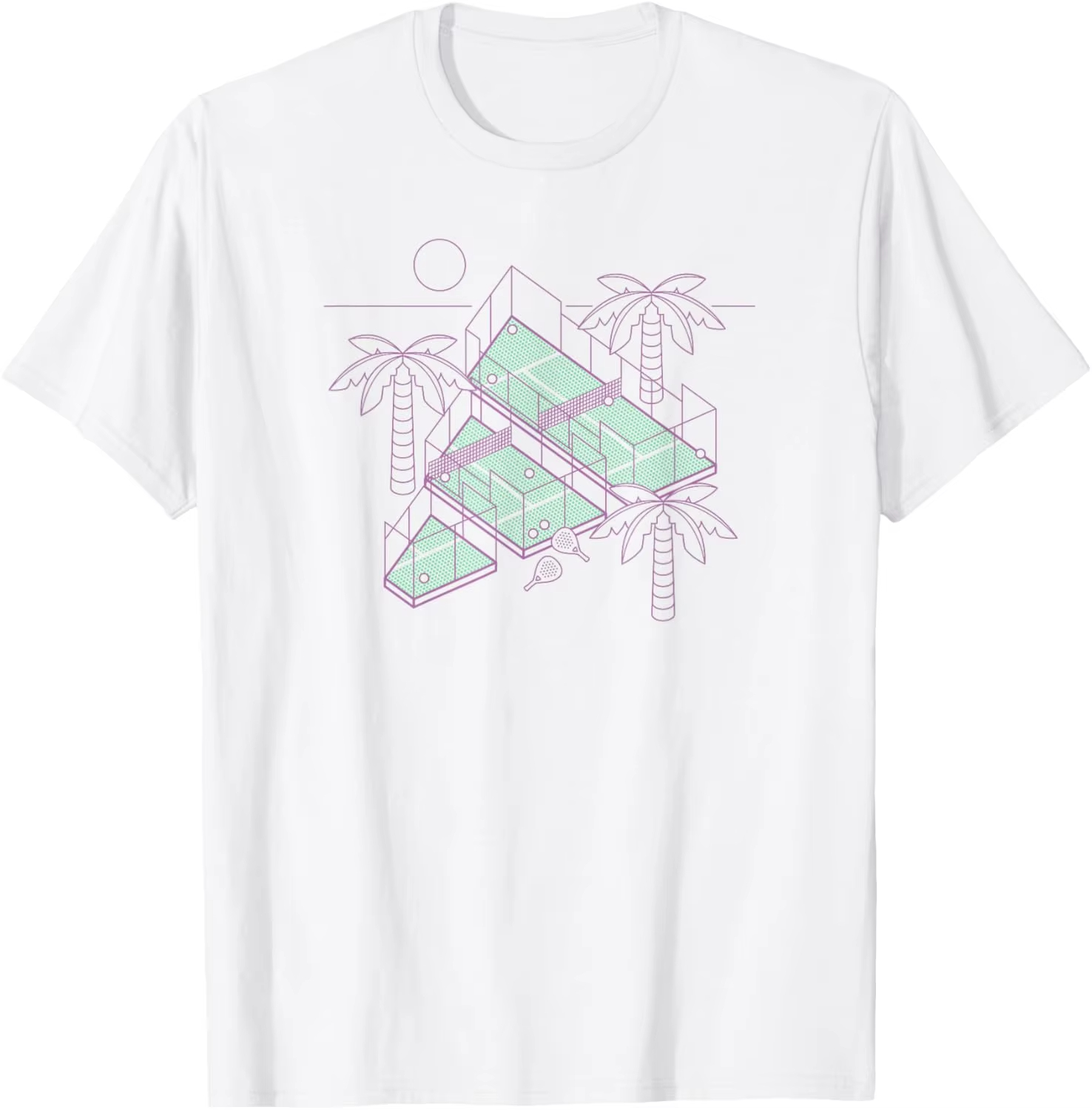 Badminton Logo - Koszulka z grafiką logo tenisa i